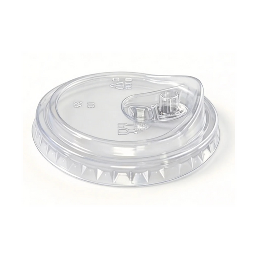PET Sip Lid with Flip-Top Closure for Cold Drinks